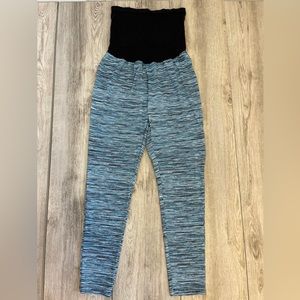 Motherhood size large blue maternity leggings